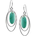 Sterling Silver Oval Turquoise Earrings (Set of 6)
