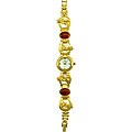 Pedre Women's Goldtone Equestrian Bracelet Watch