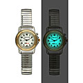 Timetech Women's Glo-brite Dial Silvertone Expansion Watch