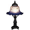 Victorian Petal Pink and Blue Bell Shade Lamp