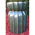 Lotus Lan Green Ceramic Garden Stool