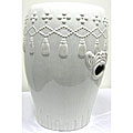 Hanging Tassels White Garden Ceramic Stool