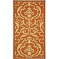 Courtyard Indoor/ Outdoor Bimini Terracotta/ Natural Polypropylene Rug (2' x ...