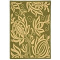 Indoor/ Outdoor Andros Olive/ Natural Rug (2'7 x 5')