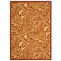 Indoor/ Outdoor Acklins Natural/ Terracotta Rug (4' x 5'7)