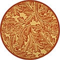 Indoor/ Outdoor Acklins Natural/ Terracotta Rug (5'3 Round)