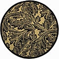 Free connected guideline for Large Persian rug Acklins Sand and Black Indoor/ Outdoor Rug (6'7 Round)