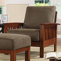 Hills Mission-style Oak and Olive Chair