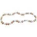 New York Pearls Sterling Silver FW Multicolor Pearl Necklace (8-9 mm)