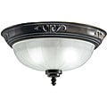 Oil-rubbed Bronze 2-light Flush-mount Fixture