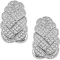 Miadora 18k Gold 2 3/8ct TDW Diamond Semi-hoop Earrings (G-H, I-1)