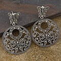 Sterling Silver Marcasite 'Butterfly' Earrings (Thailand)