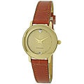 Le Chateau Women's Dome Crystal Genuine Diamond Watch