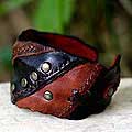 Leather 'Wild Brown' Cuff Bracelet (Thailand)