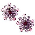 Amethyst 'Lilac Star Blossom' Earrings (Thailand)