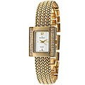 Peugeot Women's Goldtone Crystal Mesh Bracelet Watch