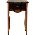 Sologna Black and Cherry Brown Side Table