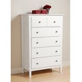 Woodbury White 5-drawer Dresser