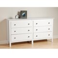 Woodbury White 6-drawer Dresser