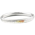 Black Hills Gold on Silver Bangle Bracelet