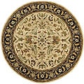 Patina Beige/ Black Wool Rug (6' Round)