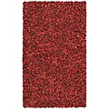 Articles relating to Leather rug Red Leather Shag Rug (5' x 8')