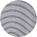 Grey Wool Waves Rug (8' Round)