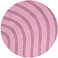 Purple Waves Wool Rug (6' Round)