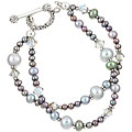 Charming Life Sterling Silver Pearl and Crystal Bracelet (4-8 mm)