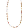 Charming Life 14k Goldfill Golden Pearl and Crystal Necklace (4-8.5 mm)