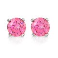 14k White Gold 2/5ct TDW Pink Diamond Stud Earrings