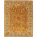 Handmade Heritage Shahi Brown/ Blue Wool Rug (8'3 x 11')
