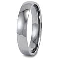 Men's Titanium Polished Domed Comfort-fit Band (4 mm)