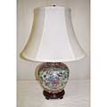 Rose Medallion Ginger Jar Lamp