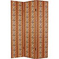 Leopard/ Tiger Skin Canvas Double-sided Room Divider (China)
