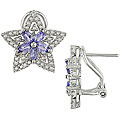 14k Gold Tanzanite and 3/8ct TDW Diamond Earrings (H-I, I1-I2)