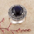 Sterling Silver Marcasite and CZ Ring (Thailand)