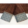Sherry Kline Pleated Diamond 3-piece Decorative Towel Set