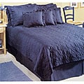 Navy Blocks Bedskirt