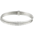 Sterling Essentials Sterling Silver 7-inch Diamond-Cut Bollywood Bangles (Set...