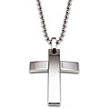 Stainless Steel Overlapping Cross Necklace