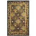 Handmade Tabriz Blue Wool Rug (5' x 8')