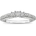 Miadora 14k White Gold 1/2ct TDW Diamond 3-stone Ring (I-J, I2-I3)