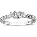 10k White Gold 1/4ct TDW Diamond 3-stone Ring (I-J, I2-I3)