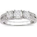 14k White Gold 1ct TDW Diamond 3-stone Ring (I-J, I2-I3)