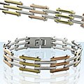 Tri-tone Stainless Steel Bracelet