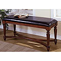 Mahogany-color Solid Wood Accent Bench