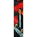 Hand-painted 'Jazz Collection: Keyboard' Canvas Art