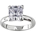 NEXTE Jewelry Silvertone Asscher CZ Bridal-inspired Solitaire Ring