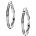 Platifina 38-mm Diameter Swiss-cut Hoop Earrings
